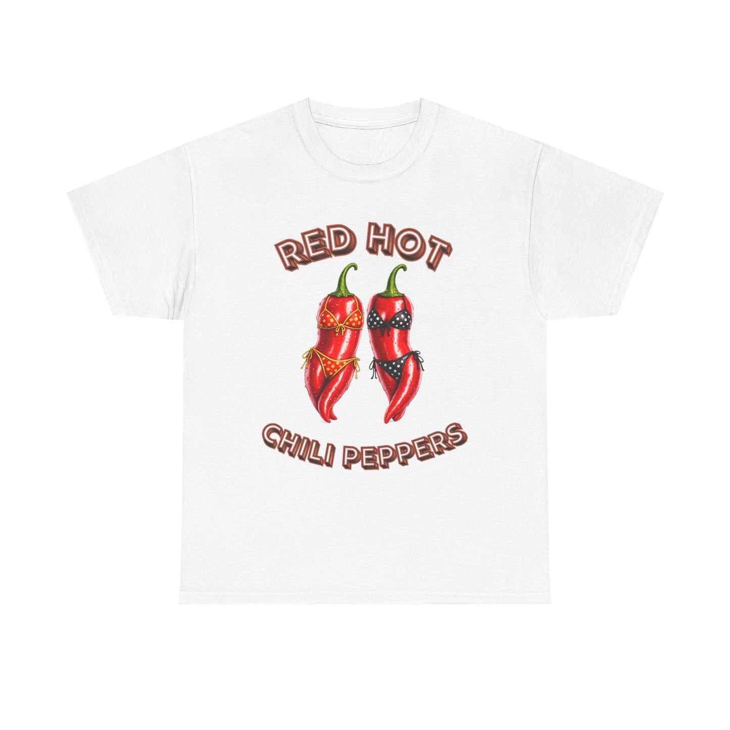 Red Hot Chili Peppers Graphic Tee — Retro Spicy Pepper Design