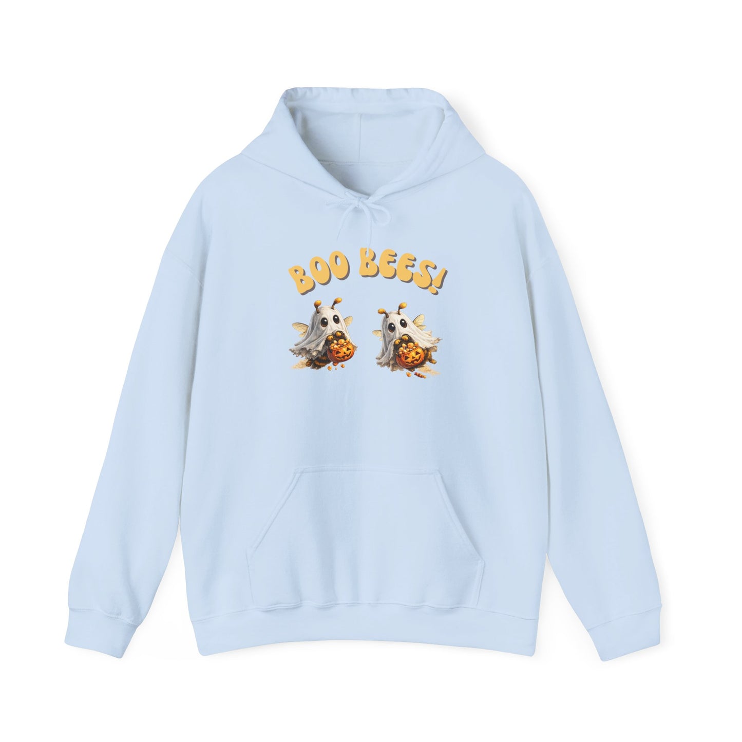 Halloween 'Boo Bees' Hoodie – Cute Ghost Bee Pumpkin Graphic Sweatshirt