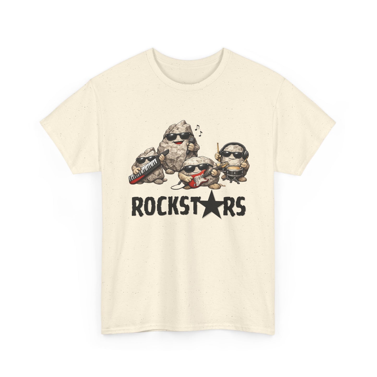 Rockstars Band Tee — Cute Cartoon Rocks Graphic T-Shirt
