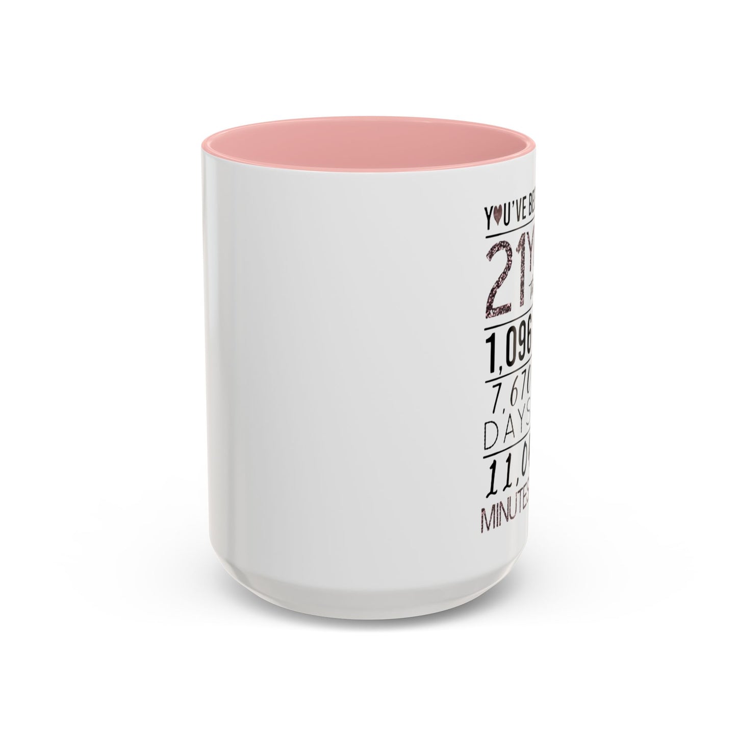 21 Years Loved Anniversary Coffee Mug — "You've Been Loved for 21 Years" Accent Mug (11/15oz)