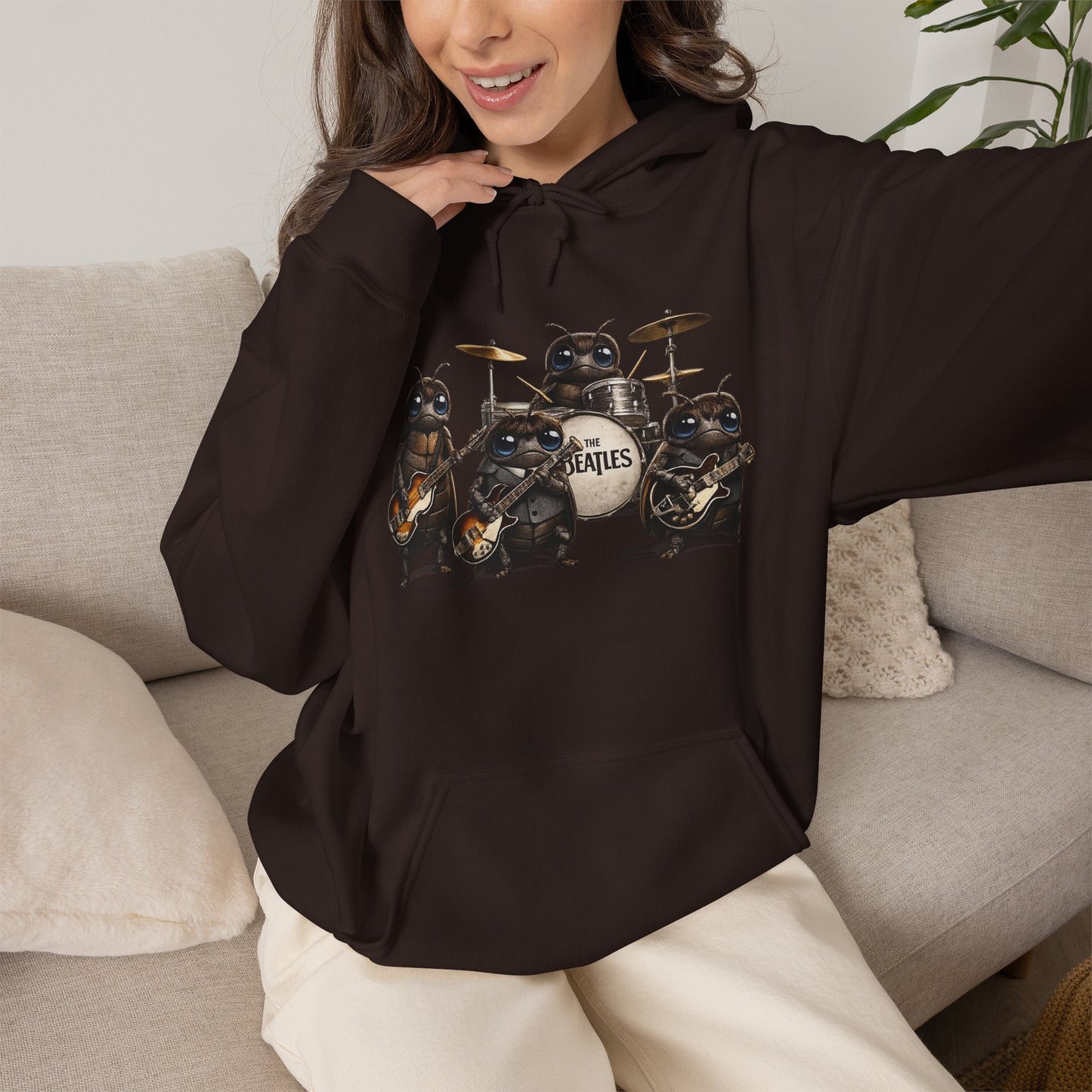 Band of Badgers Hoodie — Cute Rock Band Animal Graphic Sweatshirt