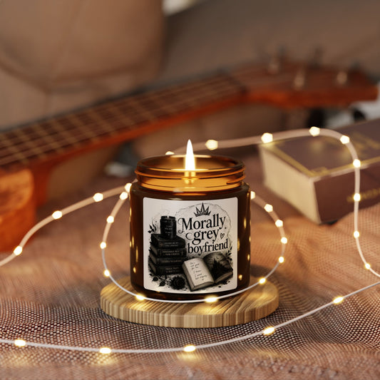 Morally Grey Boyfriend Scented Soy Candle — Amber Jar