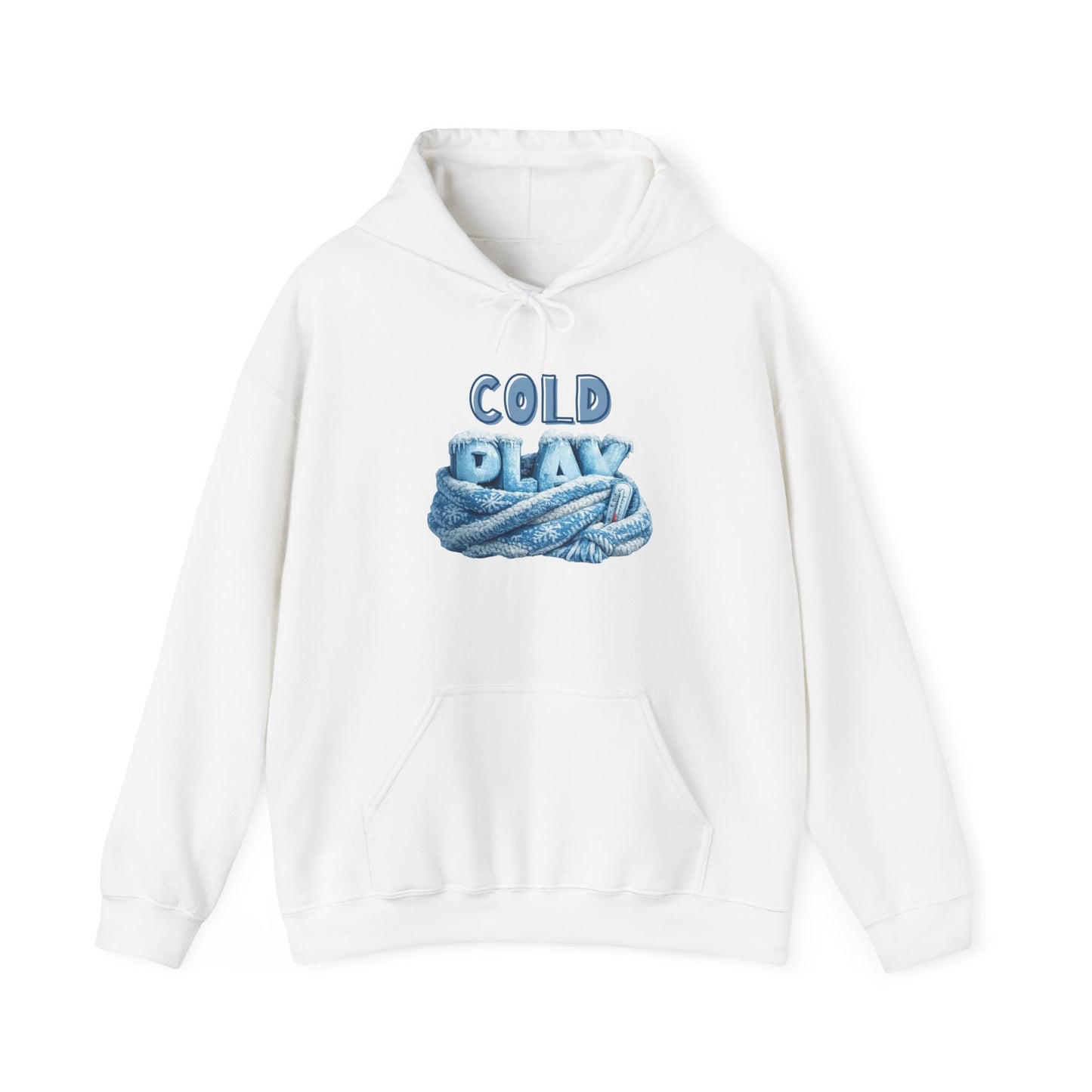 Cold Play Rope Graphic Hoodie – Blue Text & Knot Design, Cozy Band-Inspired Pullover