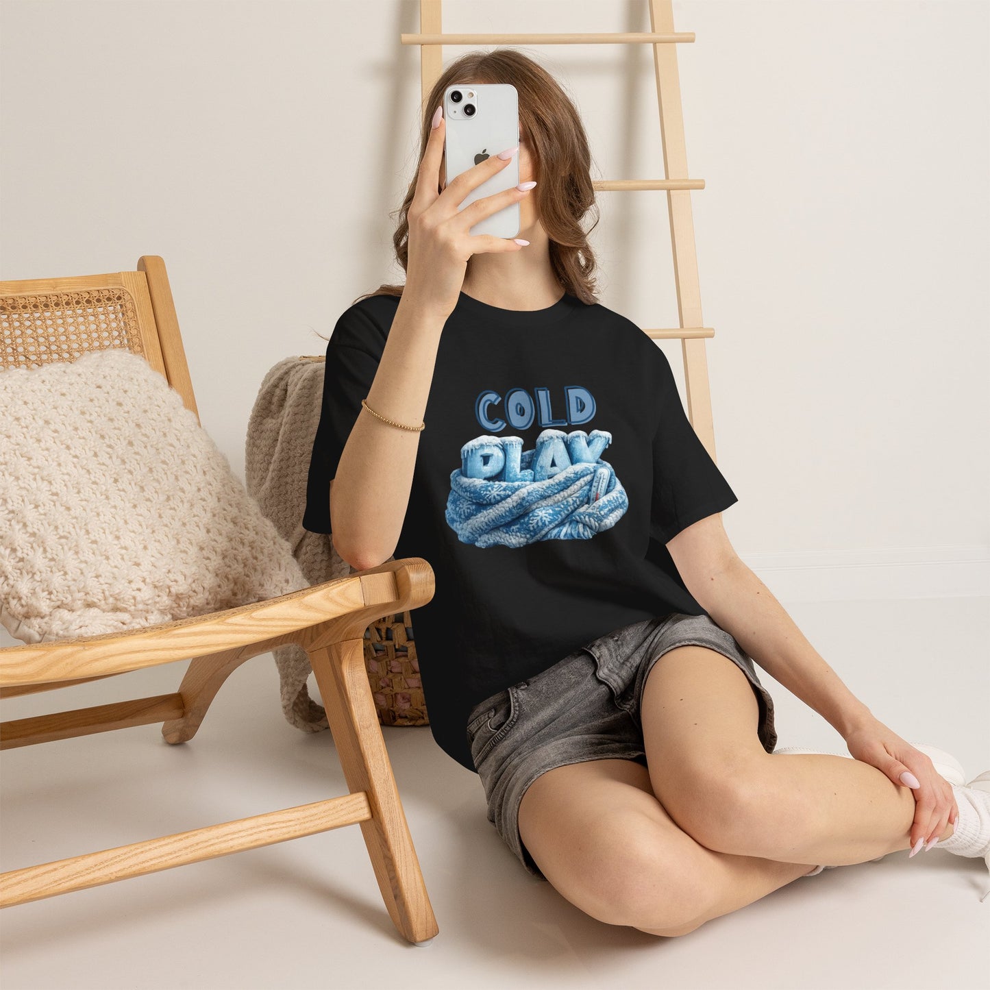 Cold Play Graphic Tee - Cozy Winter Rope Design