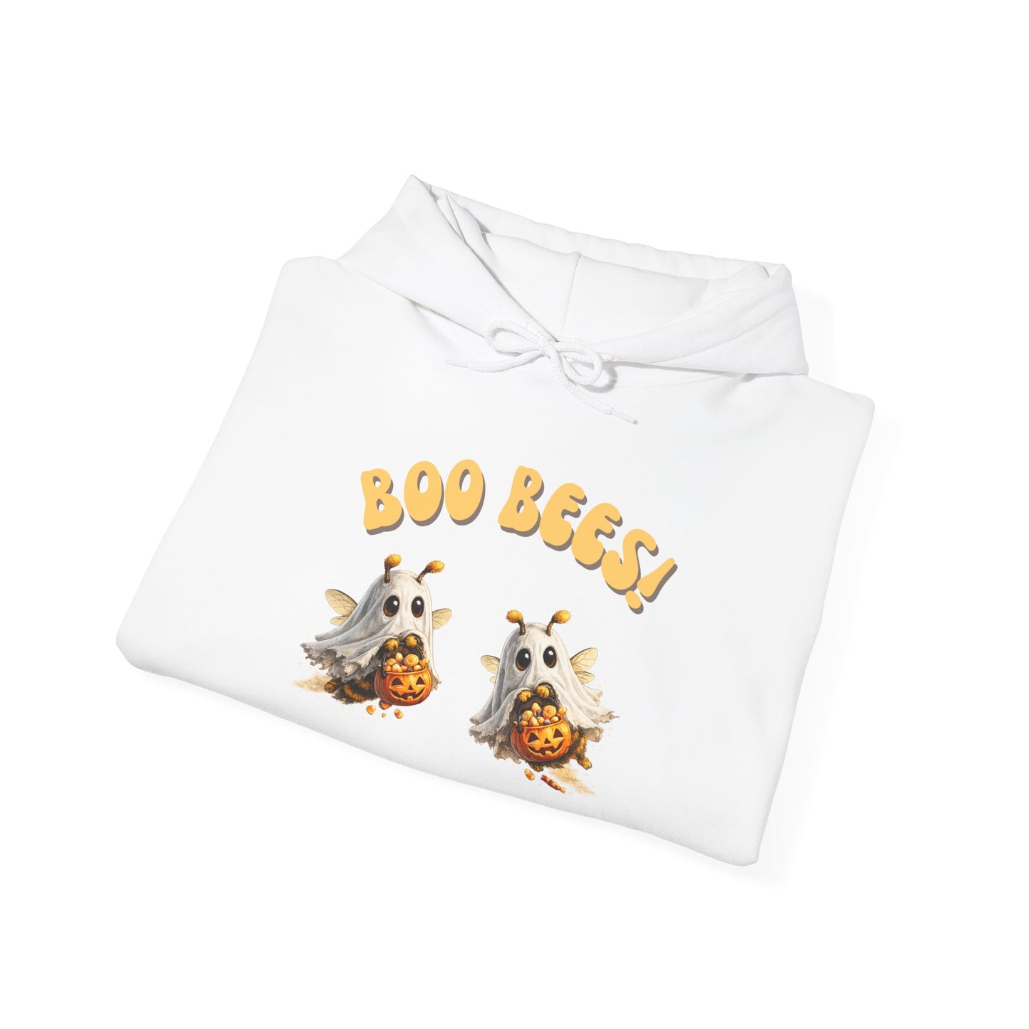 Halloween 'Boo Bees' Hoodie – Cute Ghost Bee Pumpkin Graphic Sweatshirt