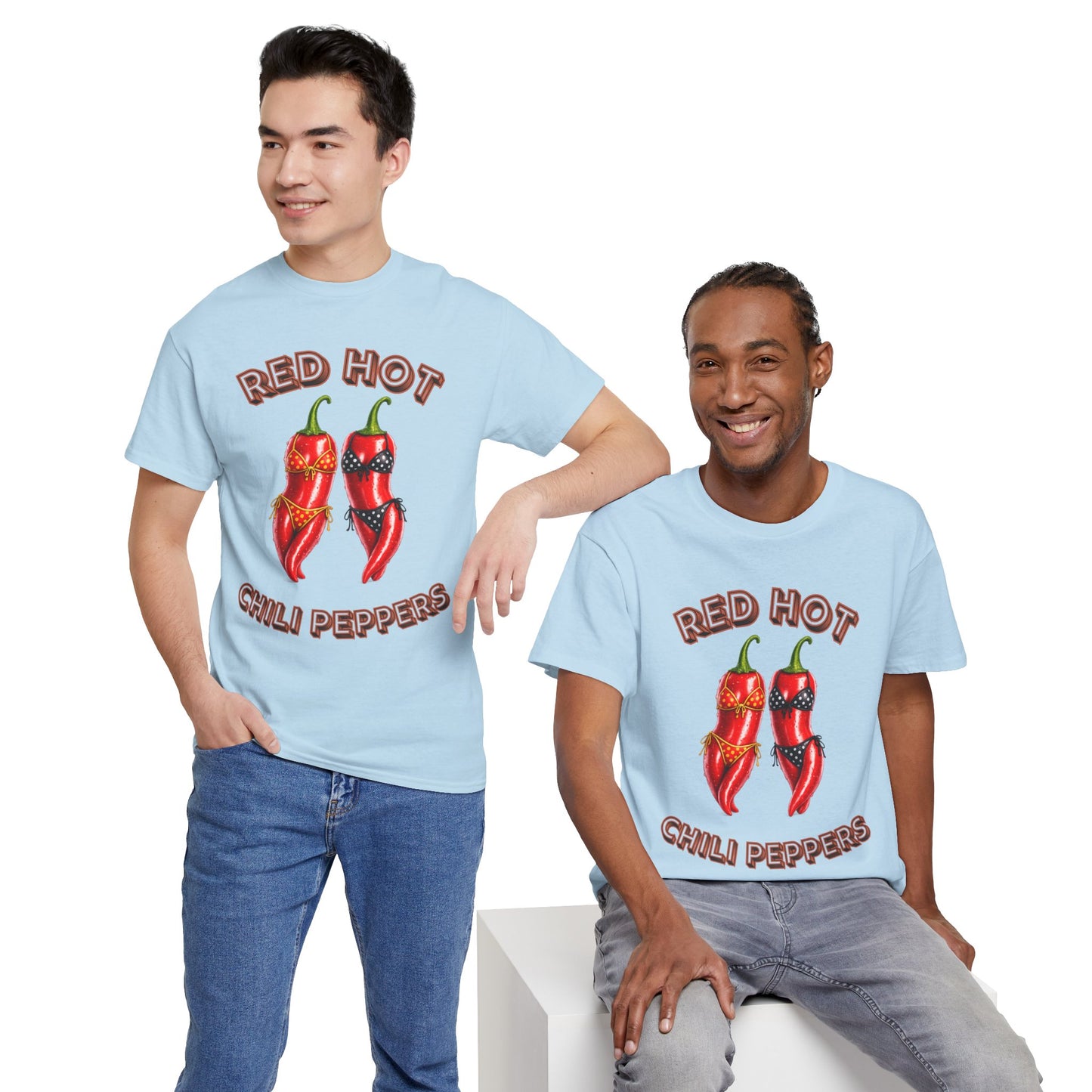 Red Hot Chili Peppers Graphic Tee — Retro Spicy Pepper Design