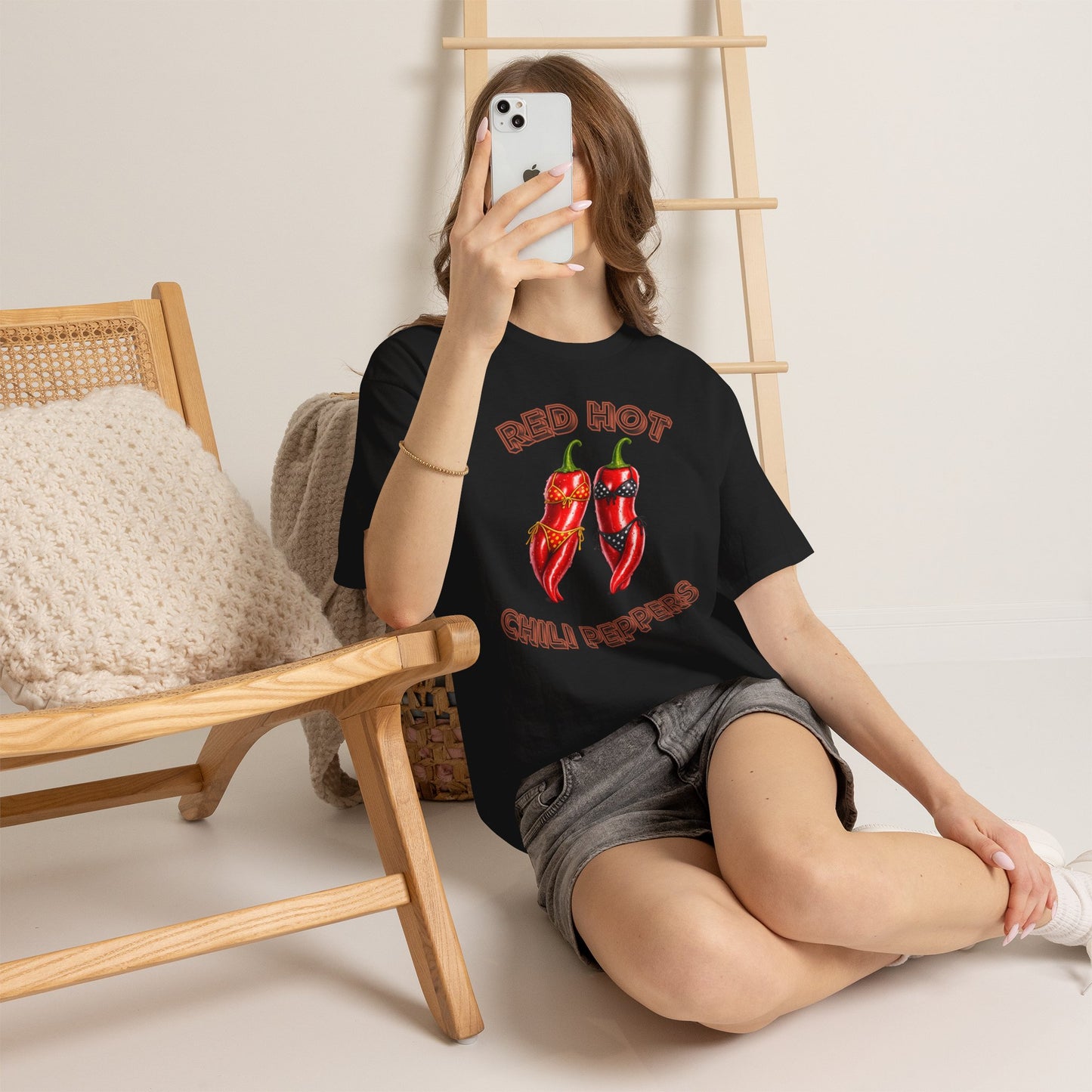 Red Hot Chili Peppers Graphic Tee — Retro Spicy Pepper Design