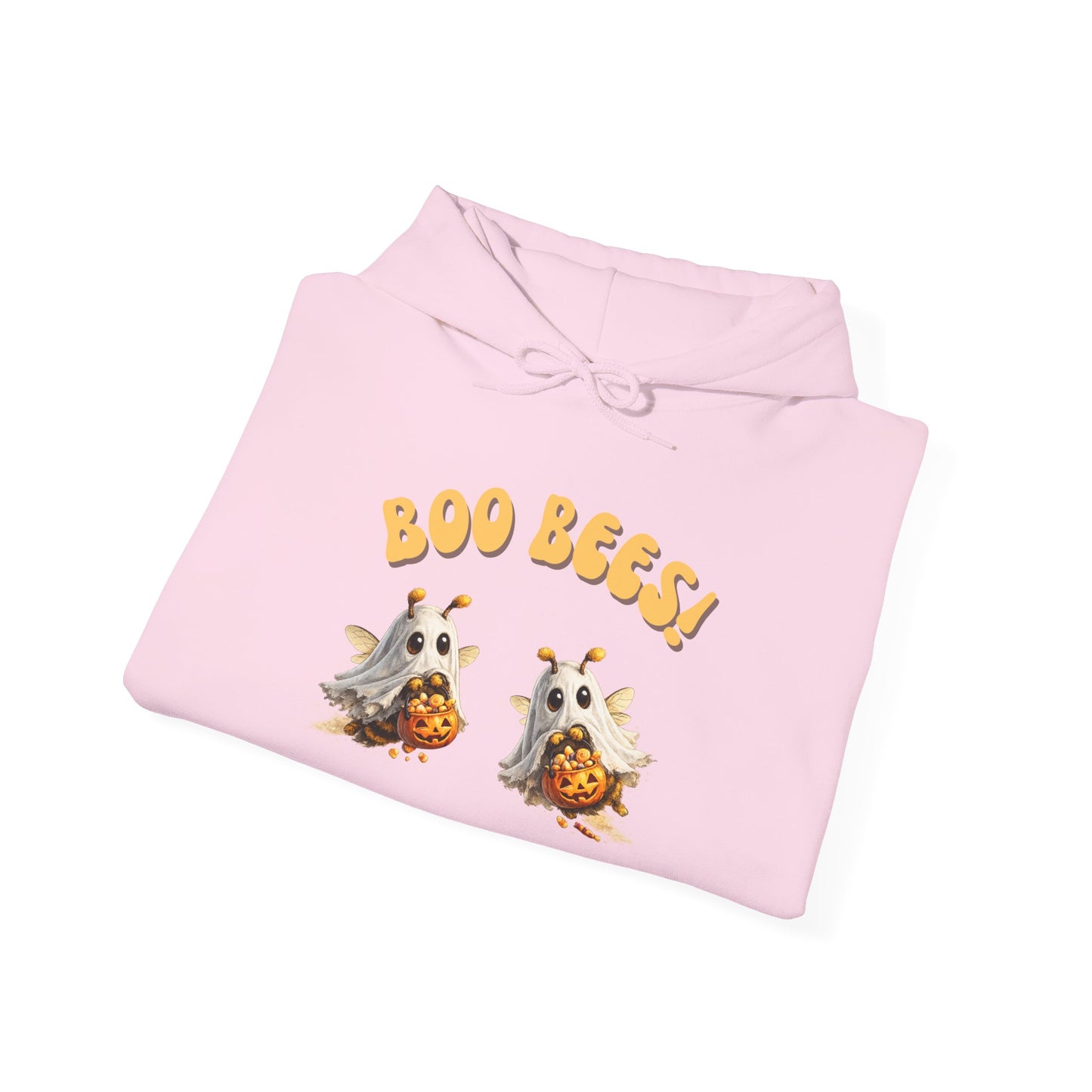 Halloween 'Boo Bees' Hoodie – Cute Ghost Bee Pumpkin Graphic Sweatshirt