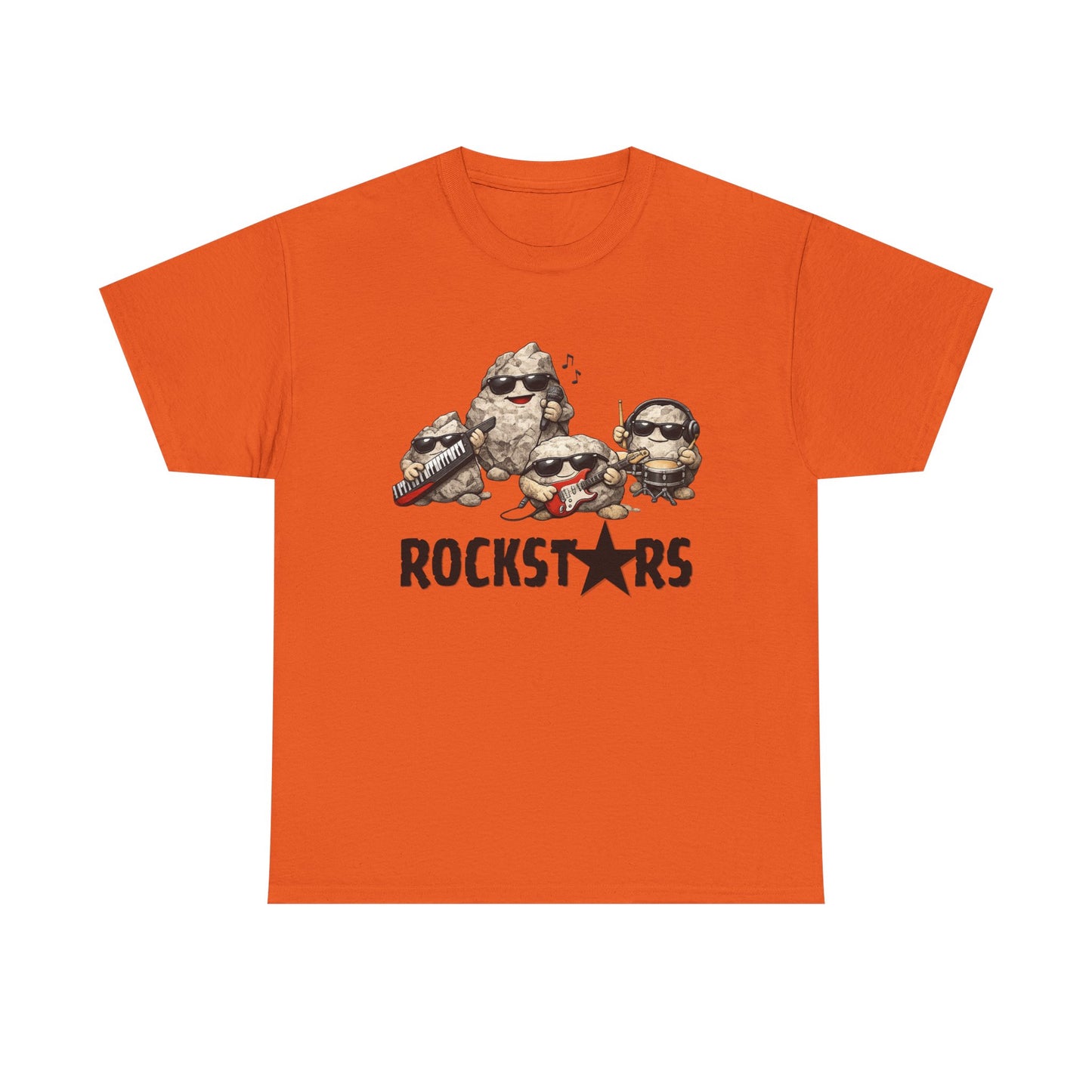 Rockstars Band Tee — Cute Cartoon Rocks Graphic T-Shirt
