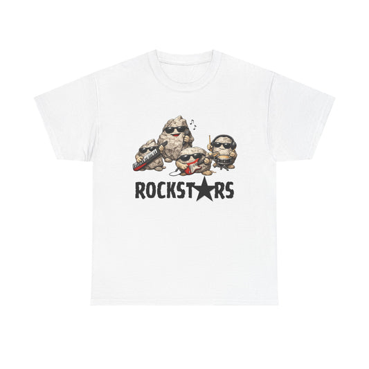 Rockstars Band Tee — Cute Cartoon Rocks Graphic T-Shirt