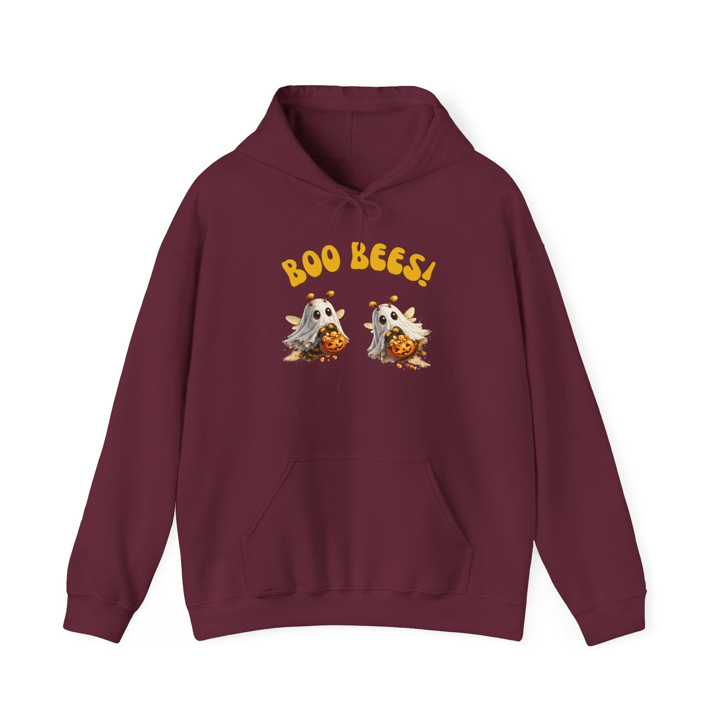 Halloween 'Boo Bees' Hoodie – Cute Ghost Bee Pumpkin Graphic Sweatshirt