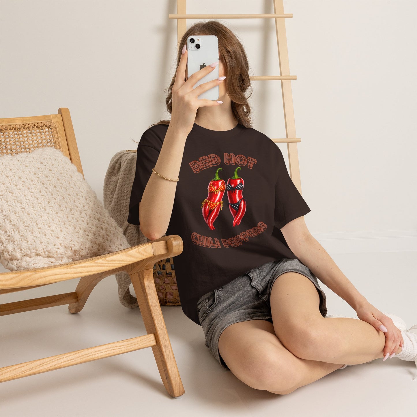 Red Hot Chili Peppers Graphic Tee — Retro Spicy Pepper Design