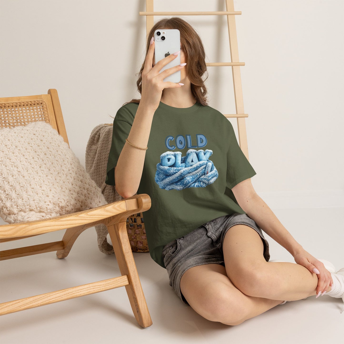 Cold Play Graphic Tee - Cozy Winter Rope Design