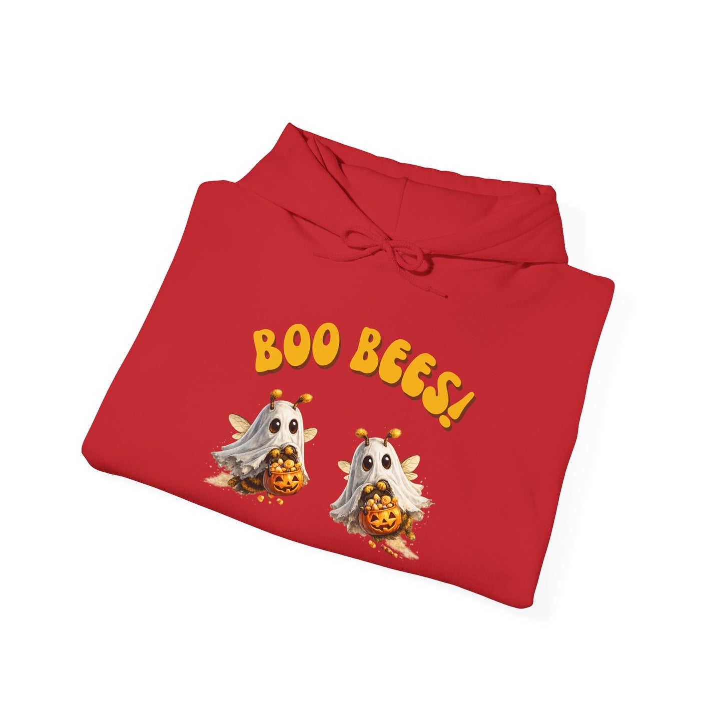 Halloween 'Boo Bees' Hoodie – Cute Ghost Bee Pumpkin Graphic Sweatshirt