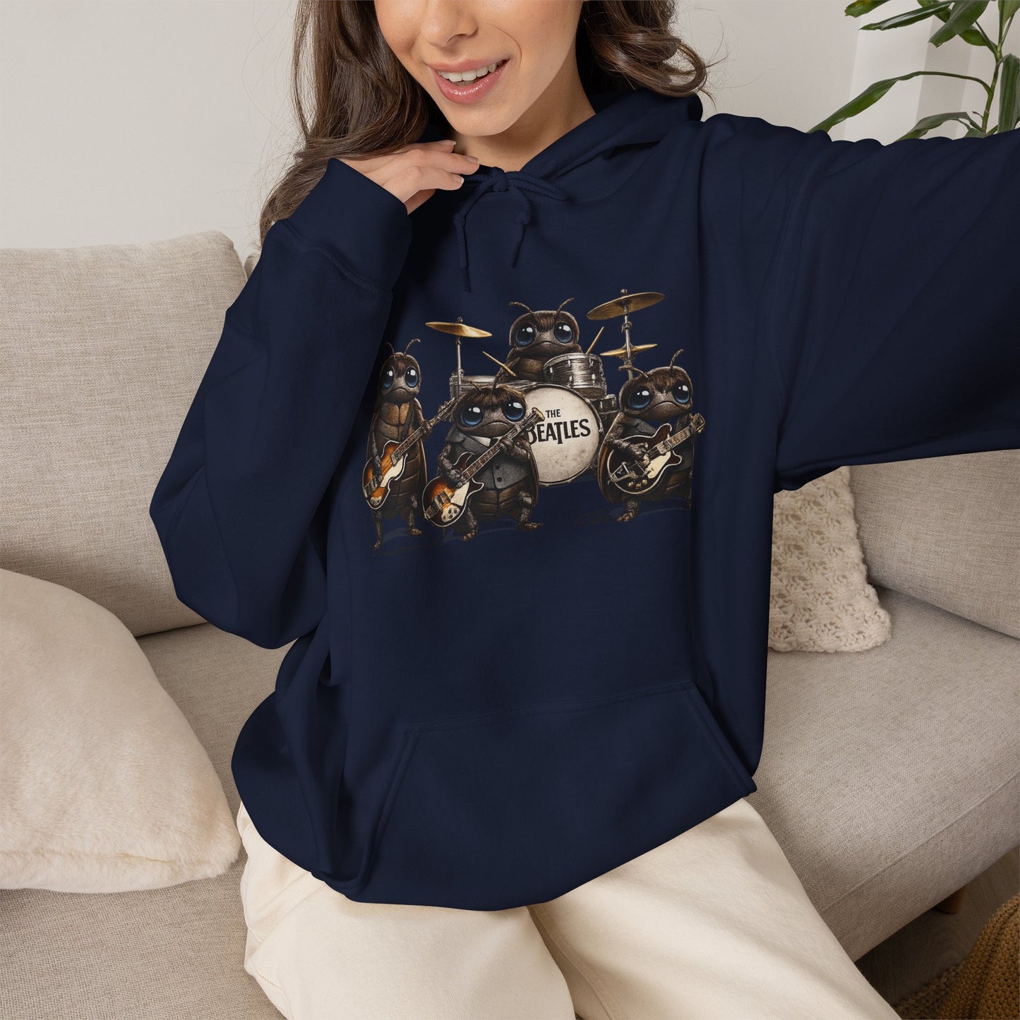 Band of Badgers Hoodie — Cute Rock Band Animal Graphic Sweatshirt