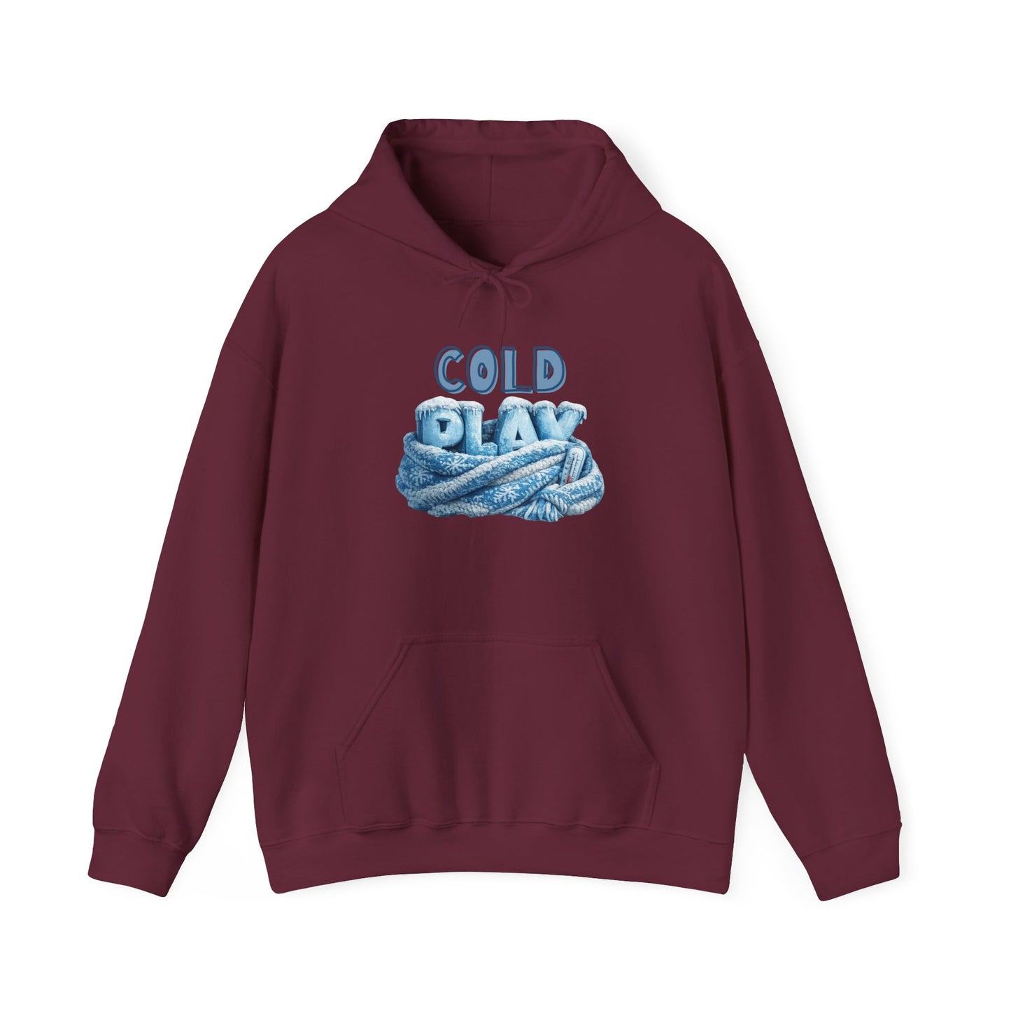 Cold Play Rope Graphic Hoodie – Blue Text & Knot Design, Cozy Band-Inspired Pullover