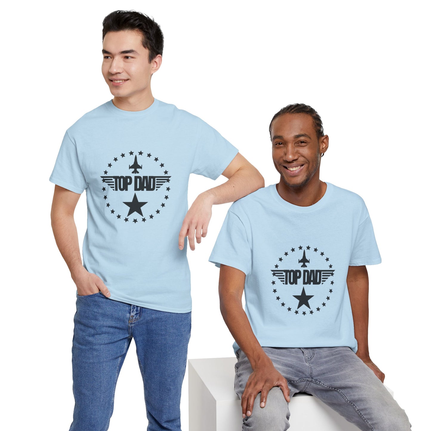 Top Dad Star T-Shirt — Father's Day Retro Badge Tee