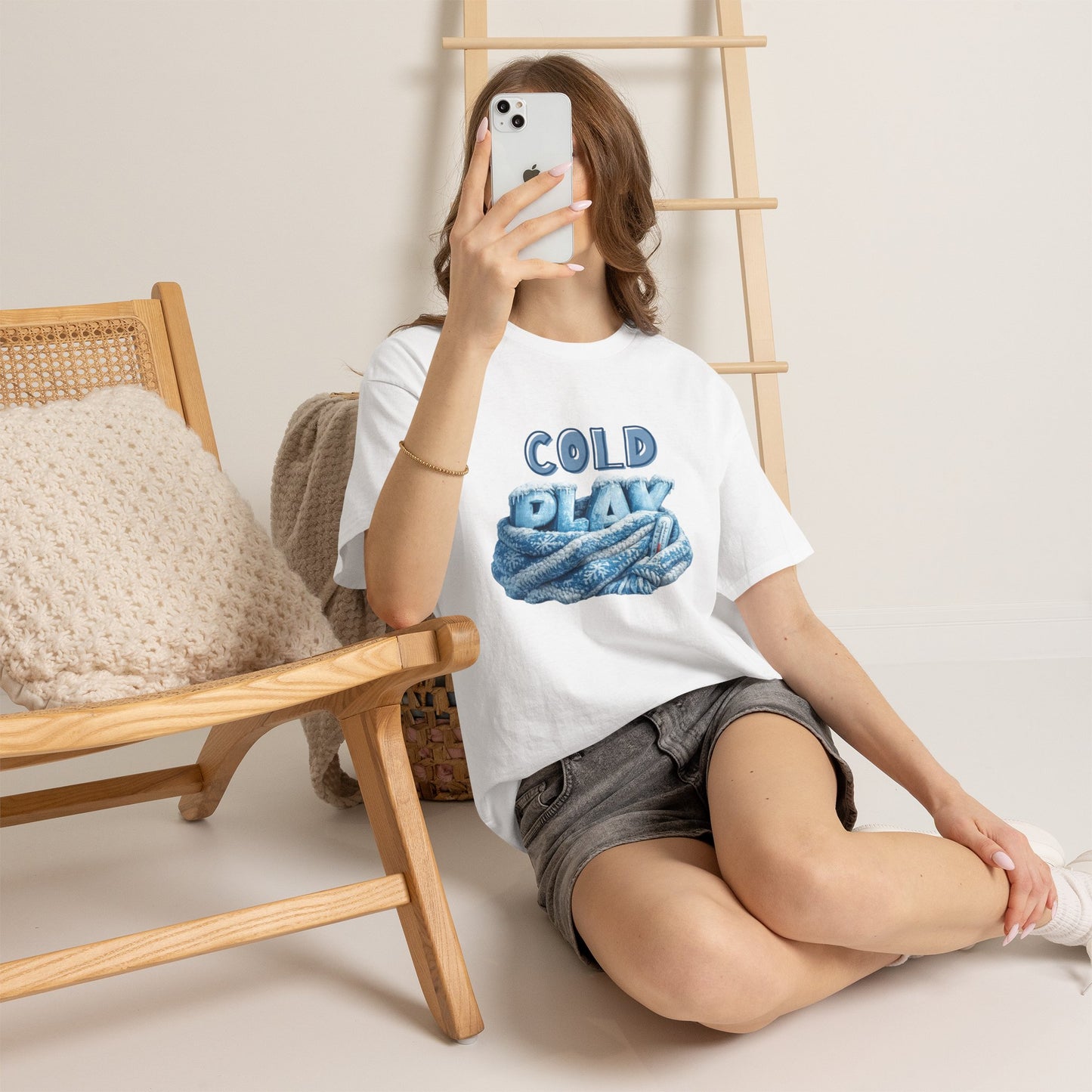 Cold Play Graphic Tee - Cozy Winter Rope Design