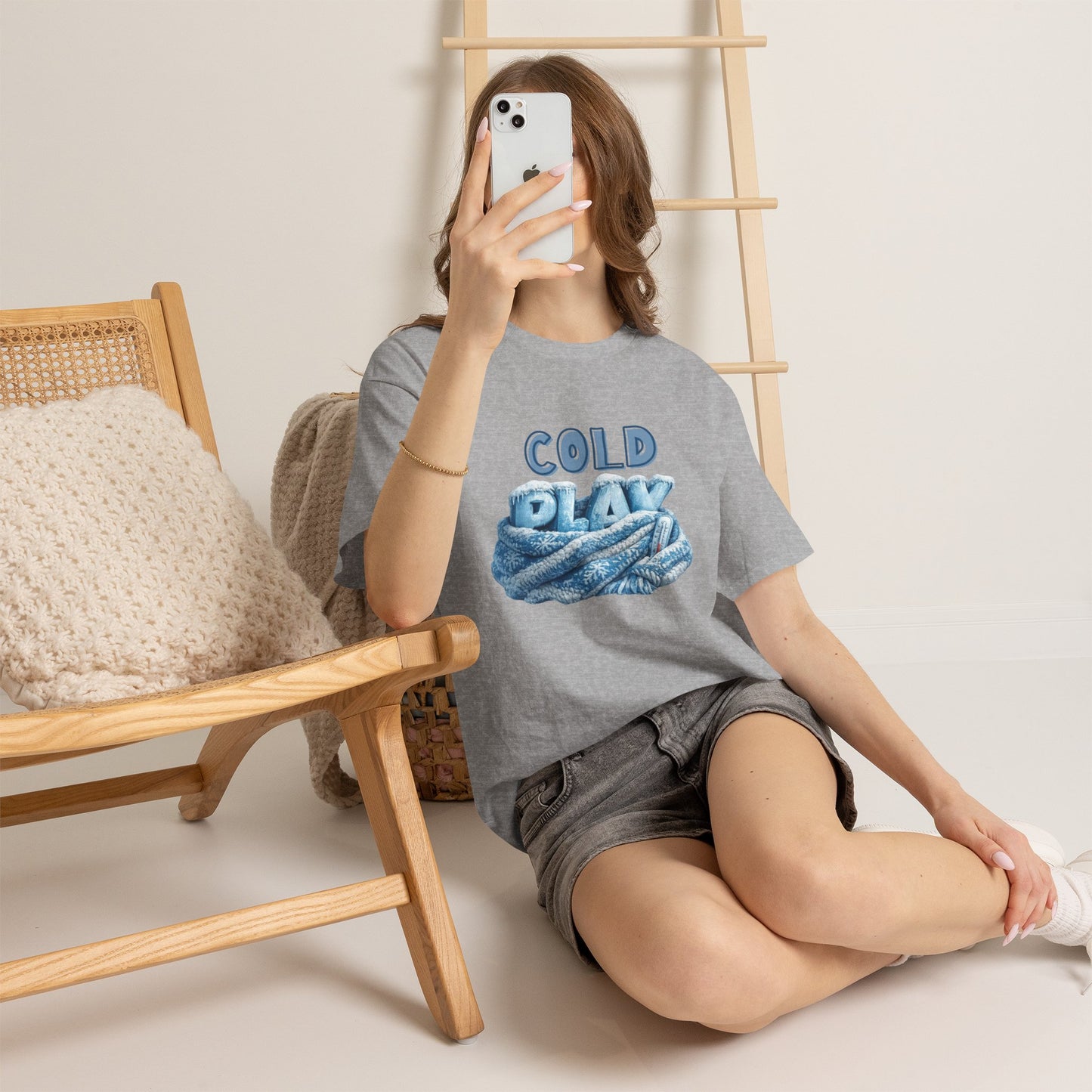 Cold Play Graphic Tee - Cozy Winter Rope Design