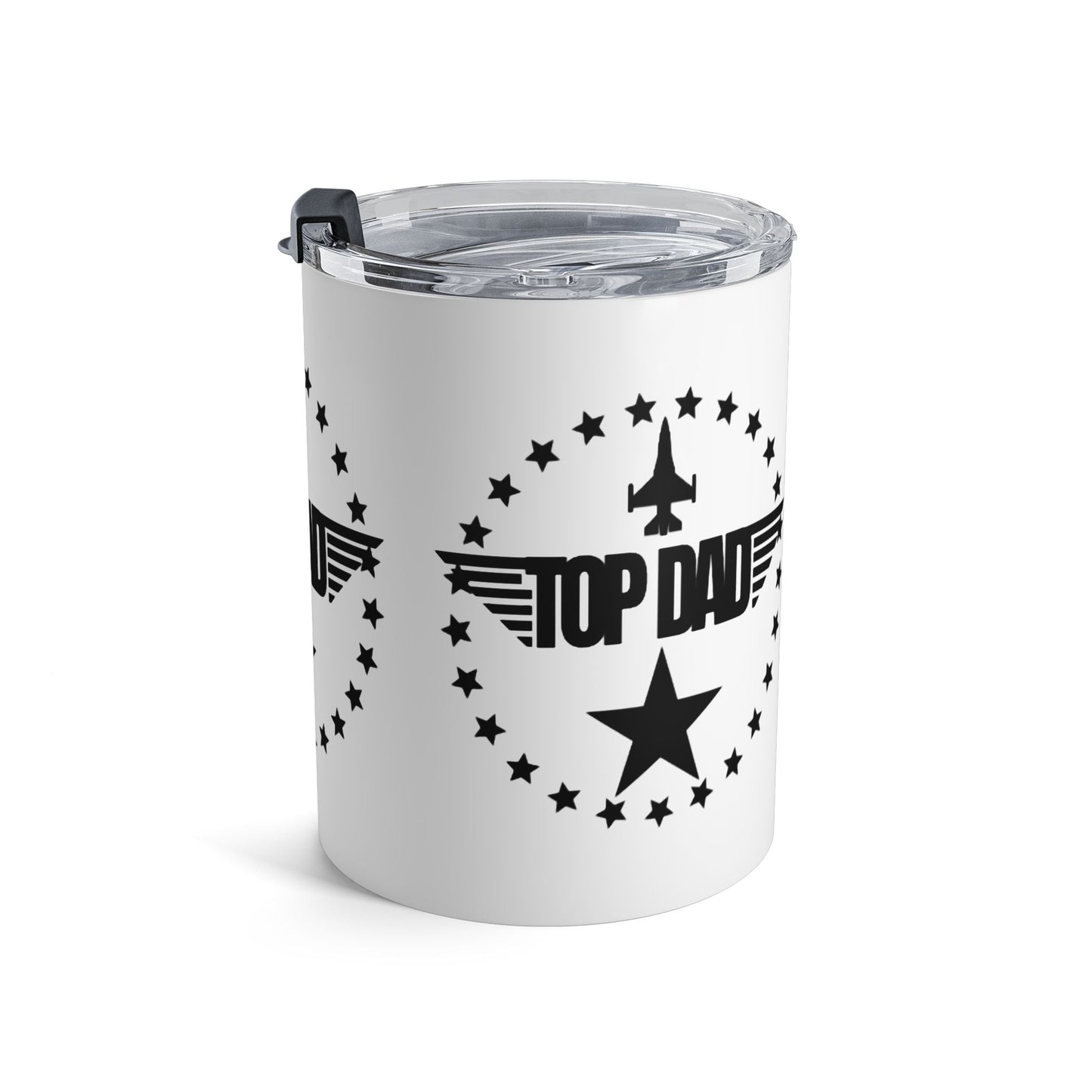 Top Dad 10oz Tumbler – Aviator Star Design, Father’s Day Gift