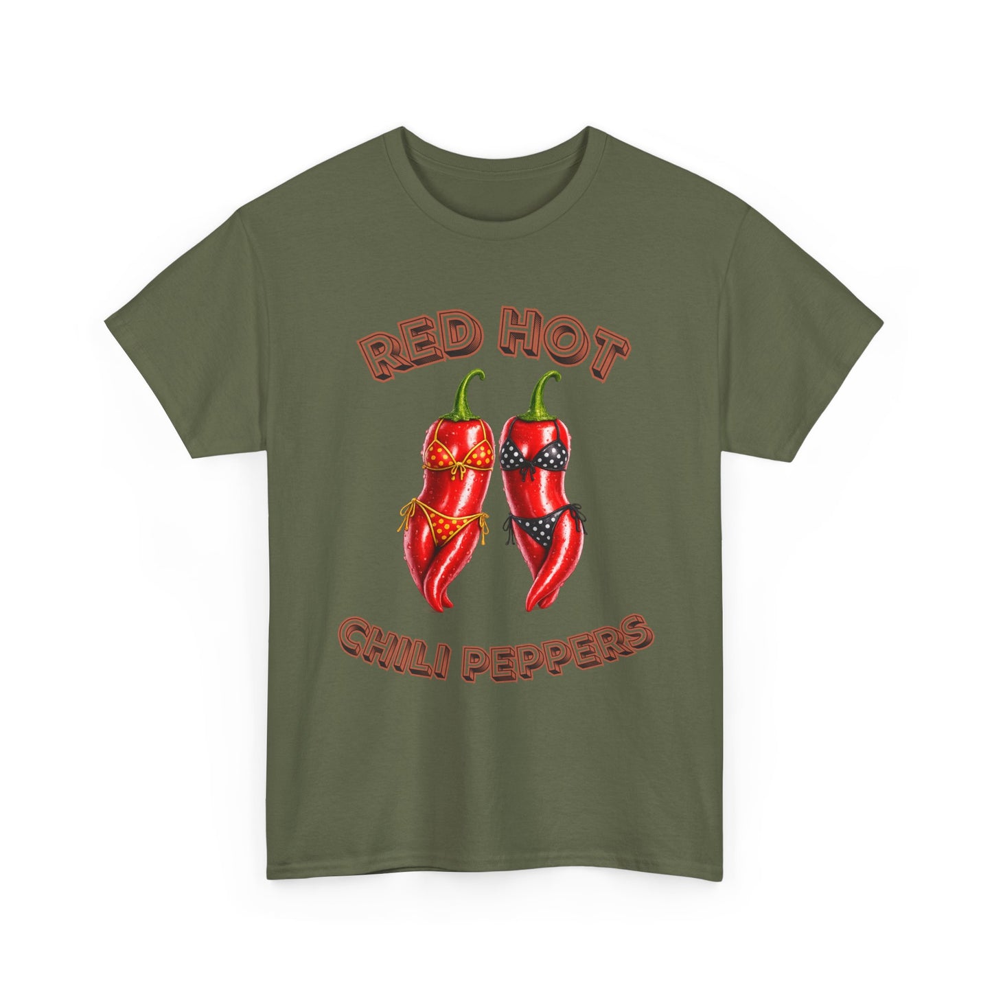 Red Hot Chili Peppers Graphic Tee — Retro Spicy Pepper Design