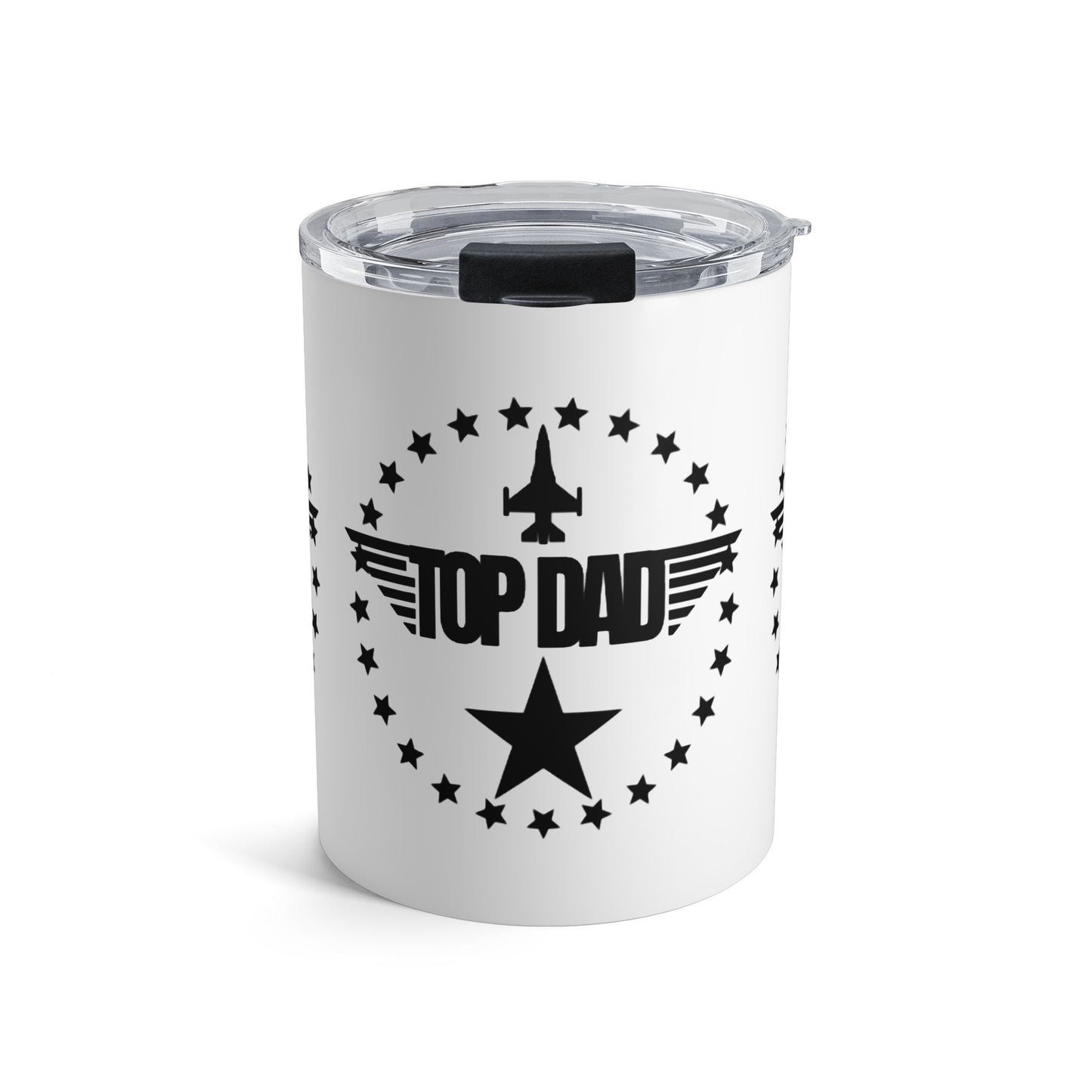 Top Dad 10oz Tumbler – Aviator Star Design, Father’s Day Gift