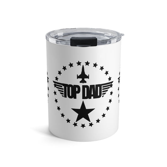 Top Dad 10oz Tumbler – Aviator Star Design, Father’s Day Gift
