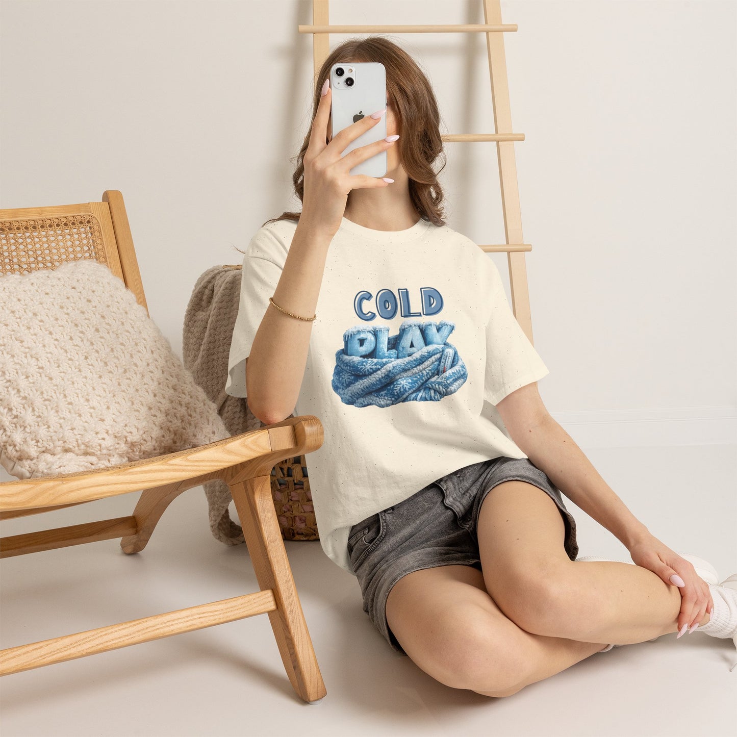 Cold Play Graphic Tee - Cozy Winter Rope Design