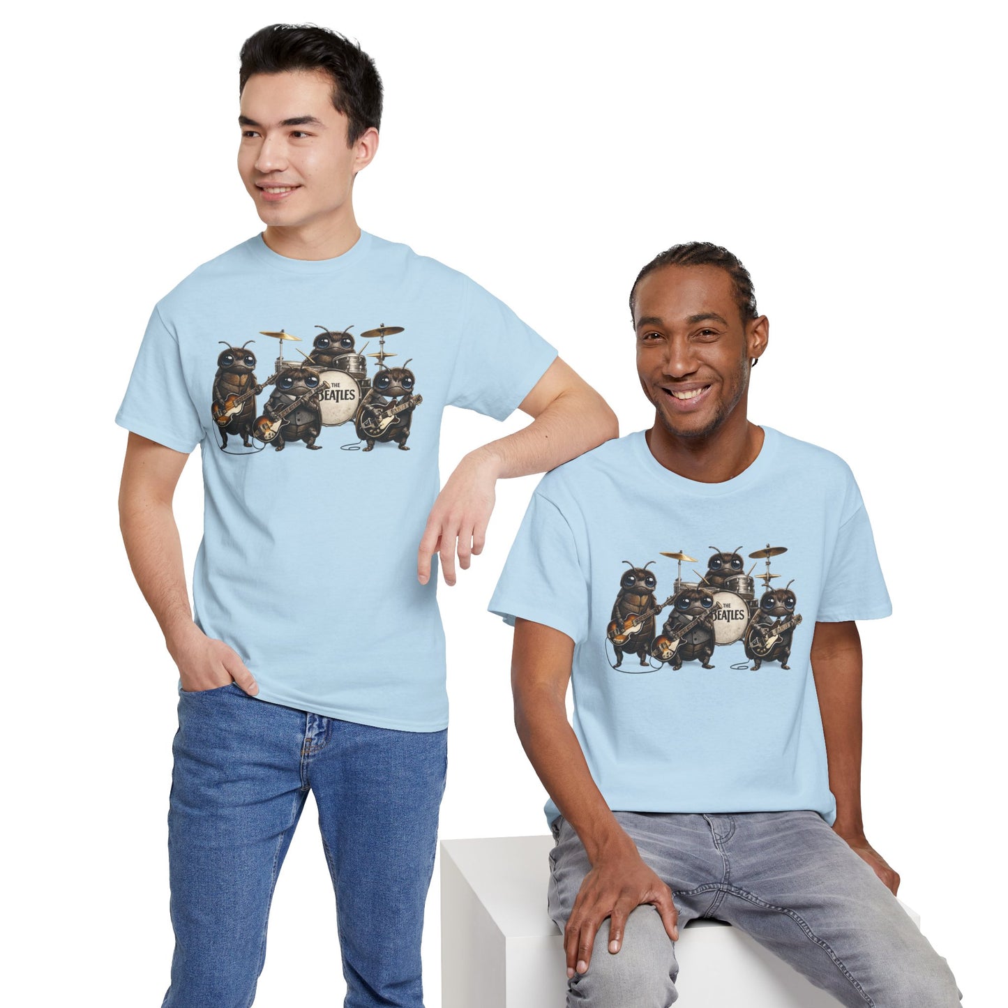 Band of Pug Musicians T-Shirt — Cute Pug Rock Band Graphic Tee