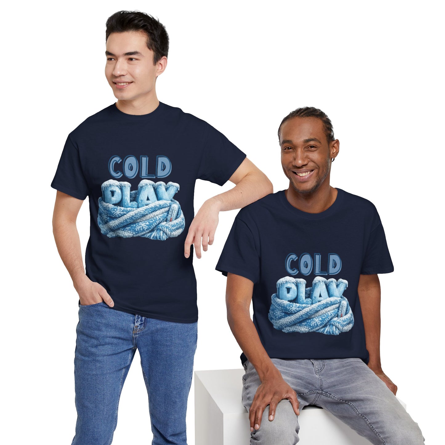 Cold Play Graphic Tee - Cozy Winter Rope Design
