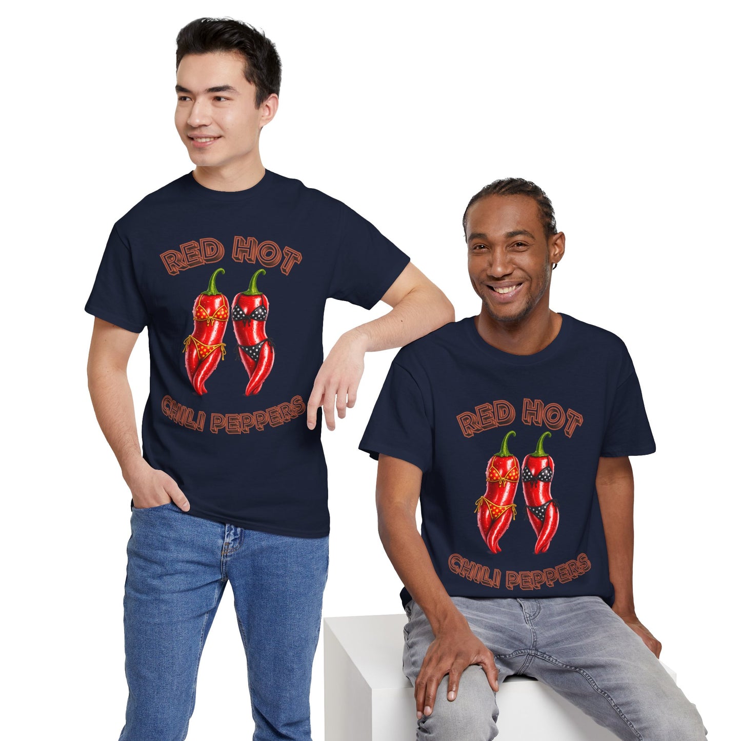 Red Hot Chili Peppers Graphic Tee — Retro Spicy Pepper Design