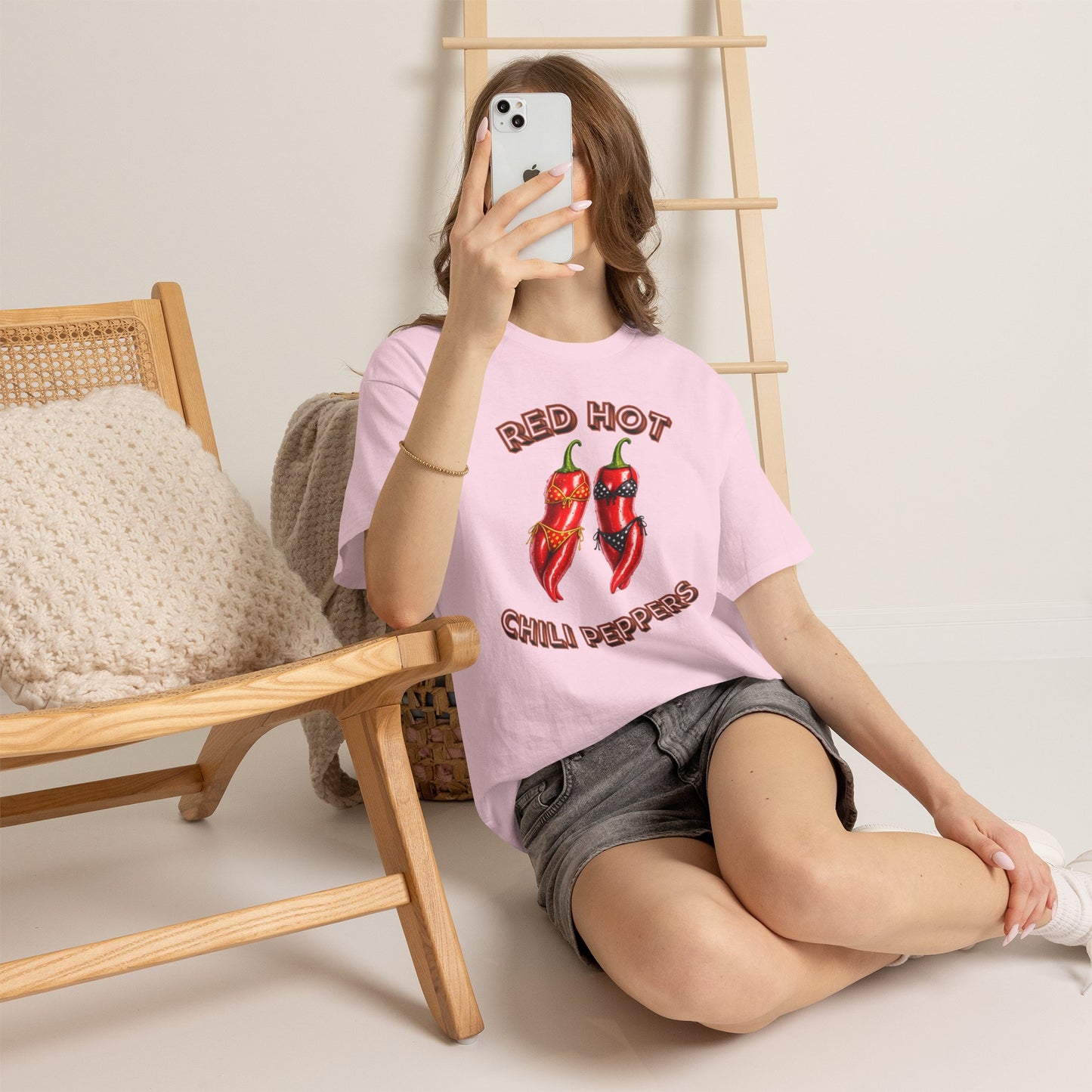 Red Hot Chili Peppers Graphic Tee — Retro Spicy Pepper Design