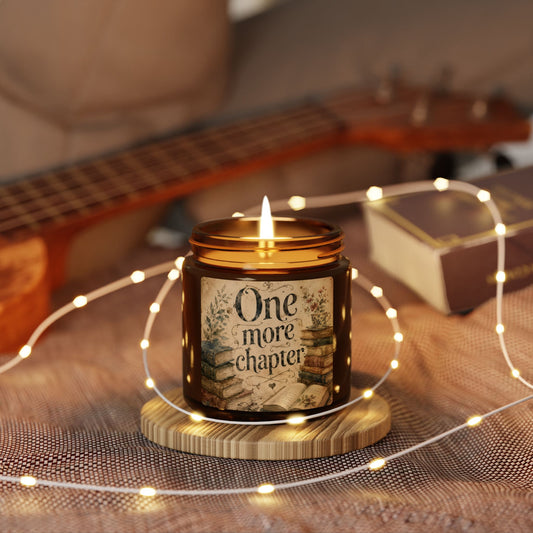 One More Chapter Soy Candle — Amber Jar Book Lover Candle