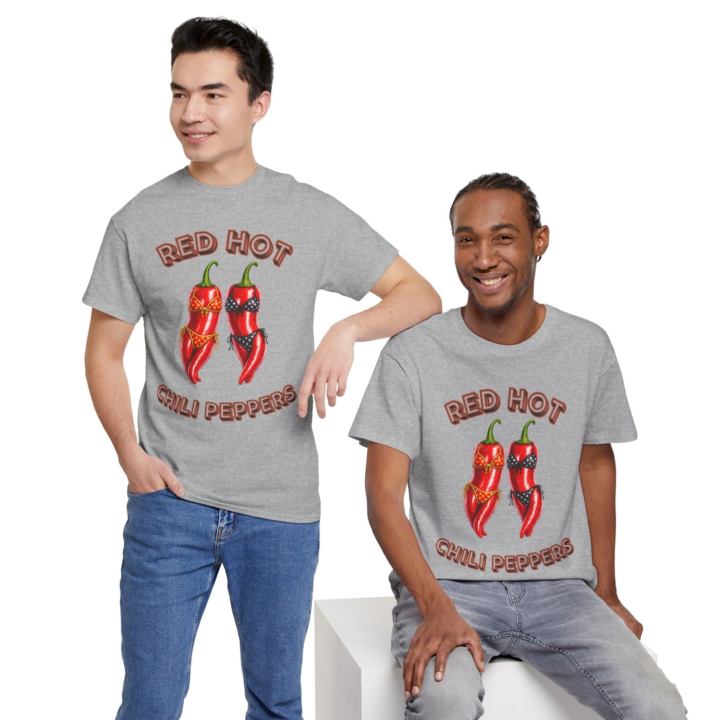 Red Hot Chili Peppers Graphic Tee — Retro Spicy Pepper Design