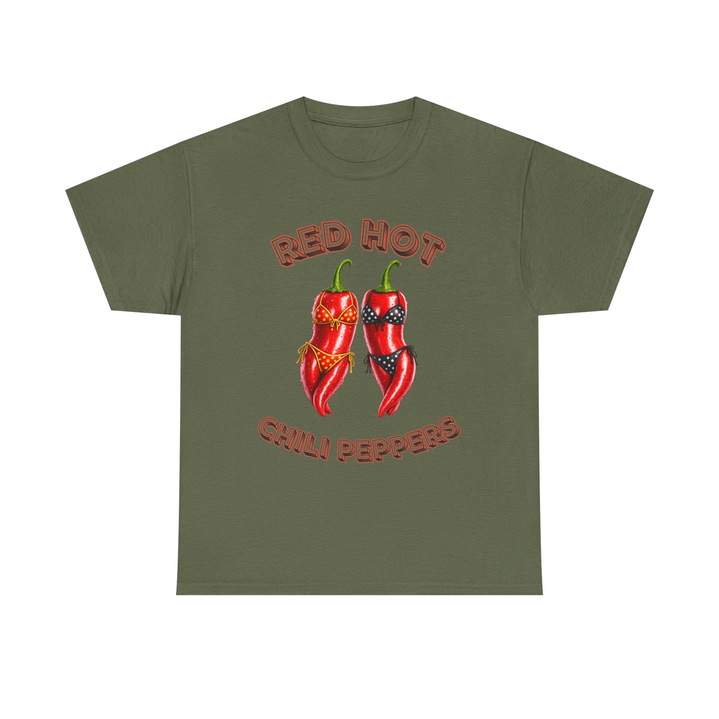 Red Hot Chili Peppers Graphic Tee — Retro Spicy Pepper Design