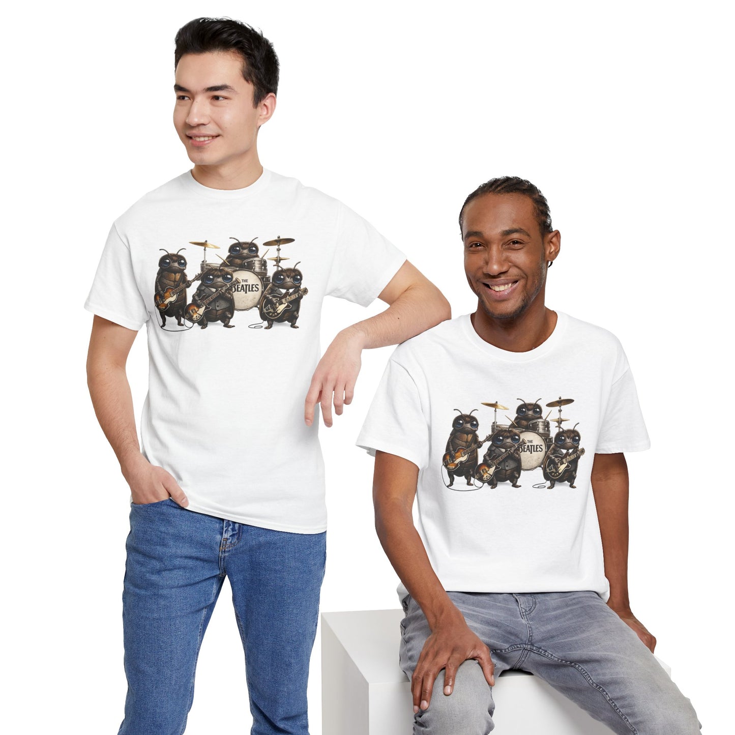 Band of Pug Musicians T-Shirt — Cute Pug Rock Band Graphic Tee