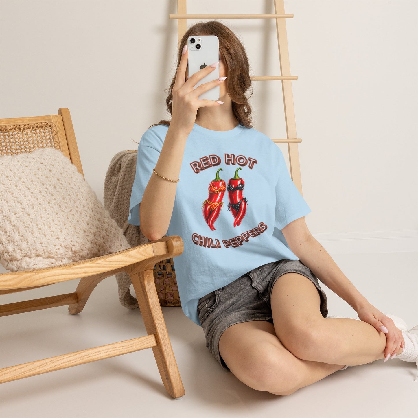 Red Hot Chili Peppers Graphic Tee — Retro Spicy Pepper Design