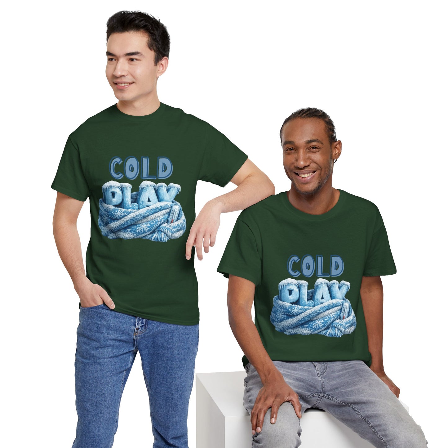 Cold Play Graphic Tee - Cozy Winter Rope Design