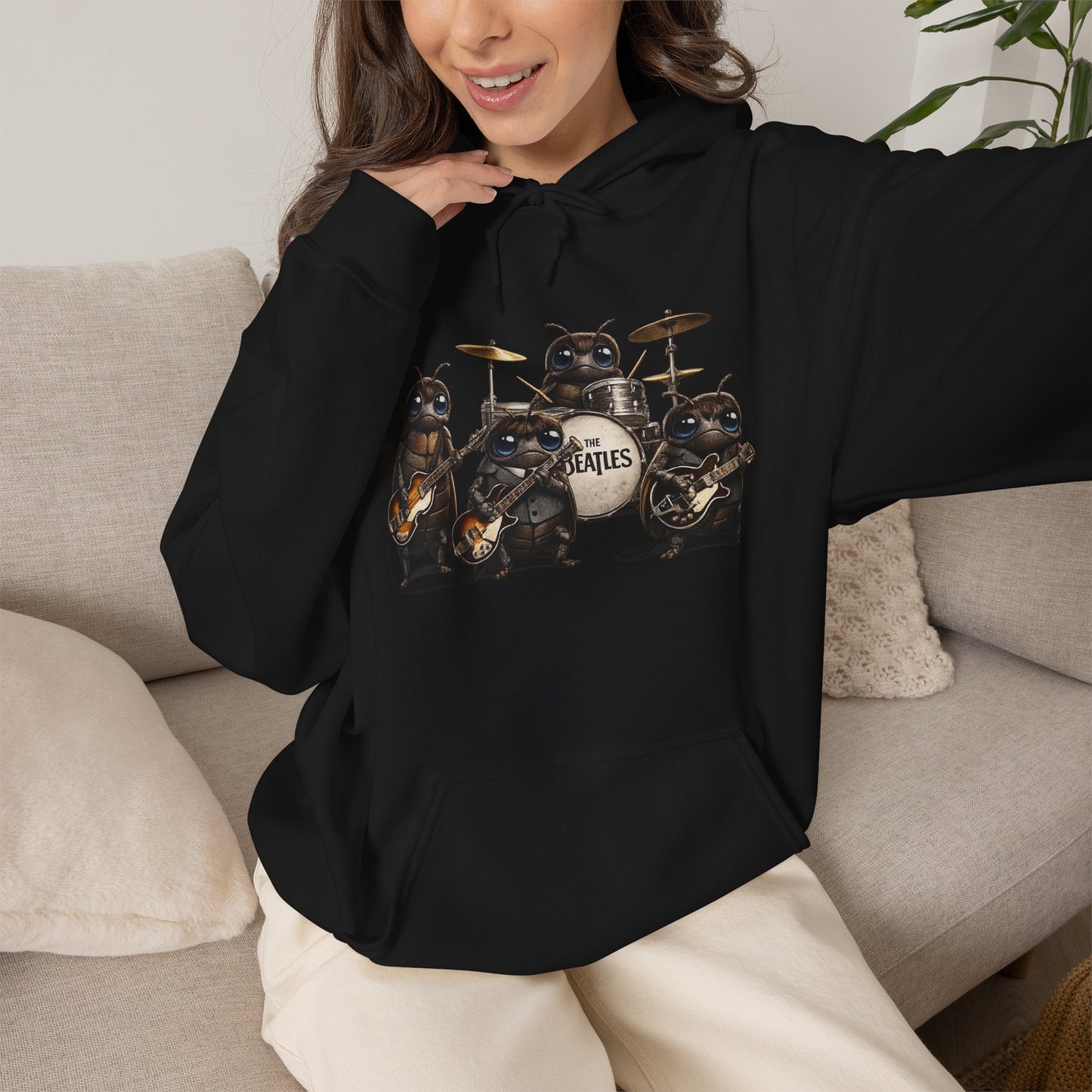 Band of Badgers Hoodie — Cute Rock Band Animal Graphic Sweatshirt