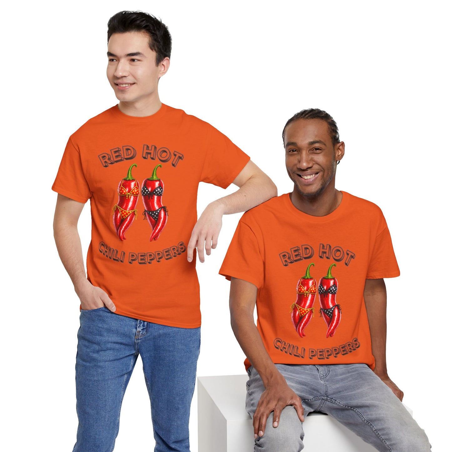 Red Hot Chili Peppers Graphic Tee — Retro Spicy Pepper Design