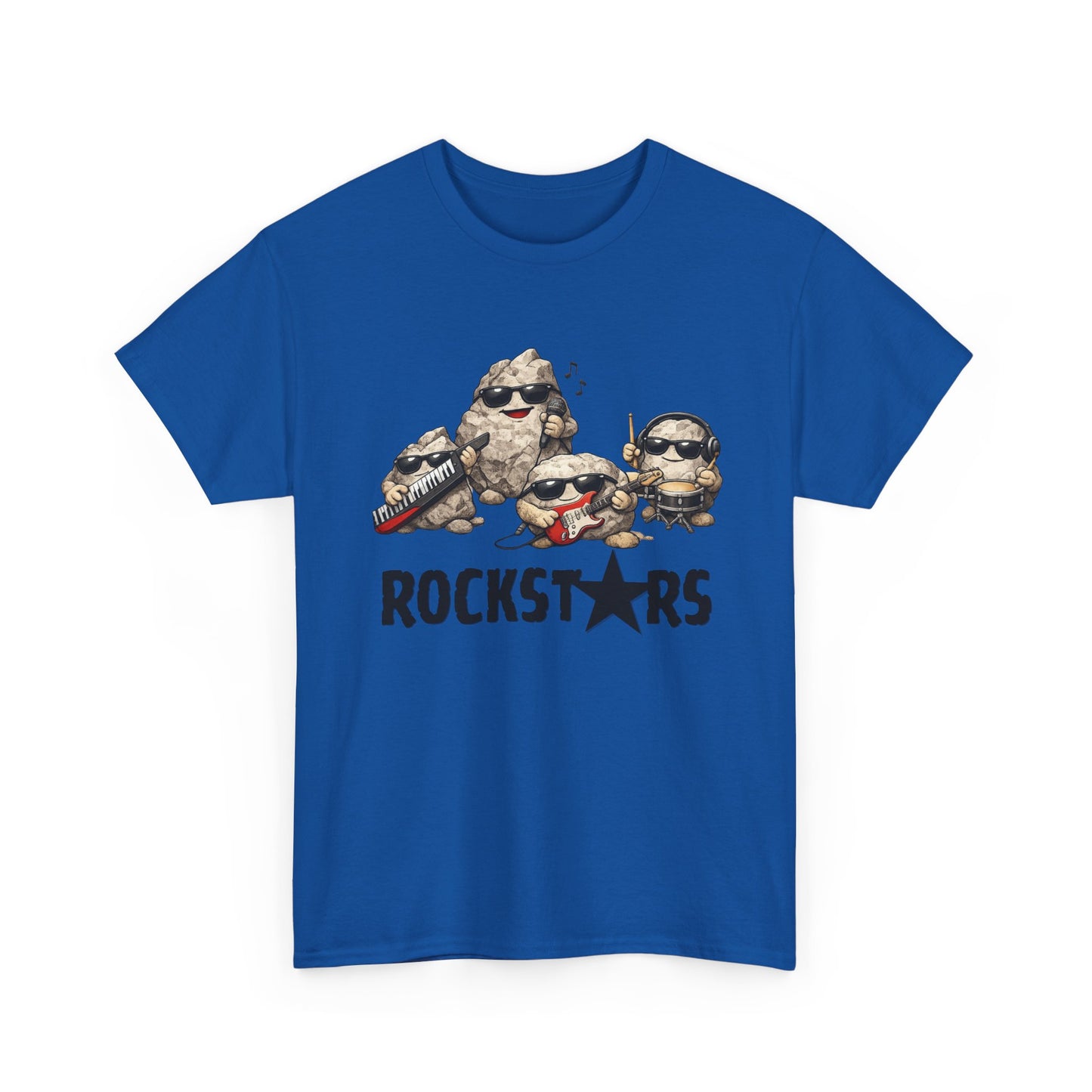 Rockstars Band Tee — Cute Cartoon Rocks Graphic T-Shirt