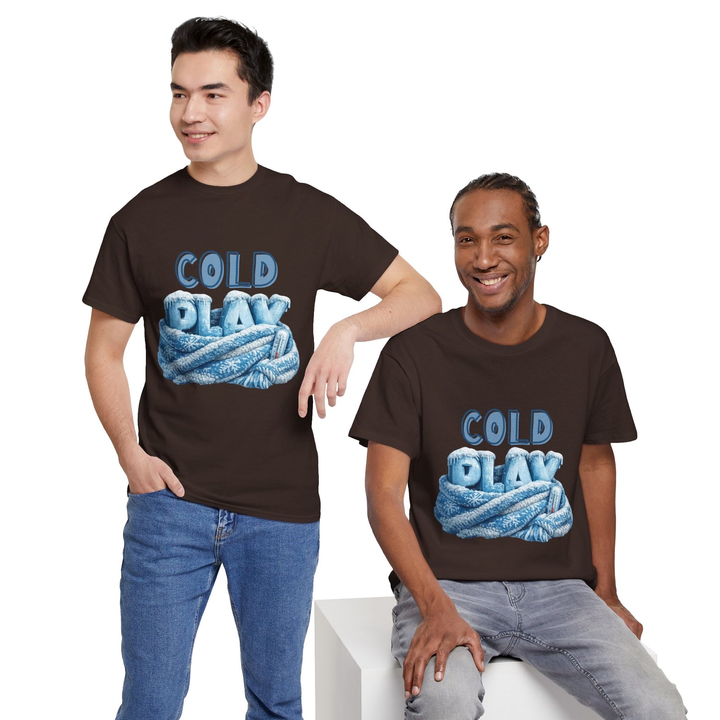 Cold Play Graphic Tee - Cozy Winter Rope Design