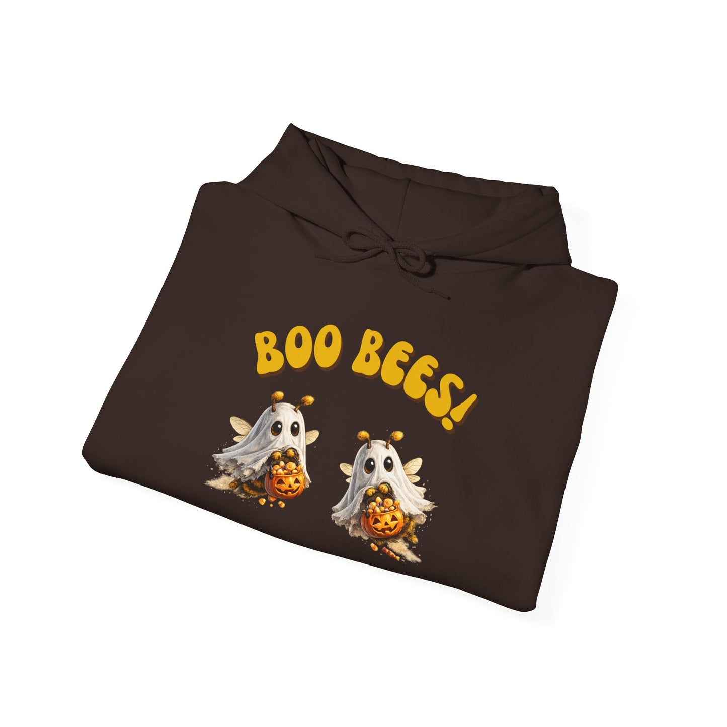 Halloween 'Boo Bees' Hoodie – Cute Ghost Bee Pumpkin Graphic Sweatshirt