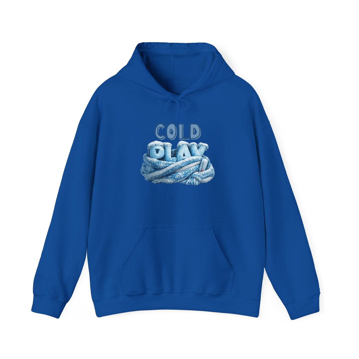Cold Play Rope Graphic Hoodie – Blue Text & Knot Design, Cozy Band-Inspired Pullover
