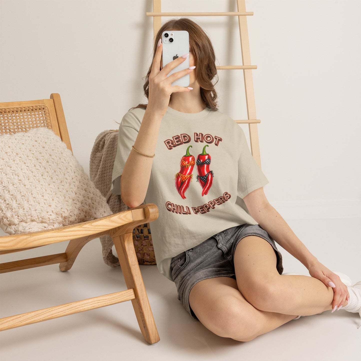 Red Hot Chili Peppers Graphic Tee — Retro Spicy Pepper Design